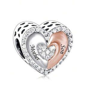 Beautiful S925 Silver Mother and Son Charm